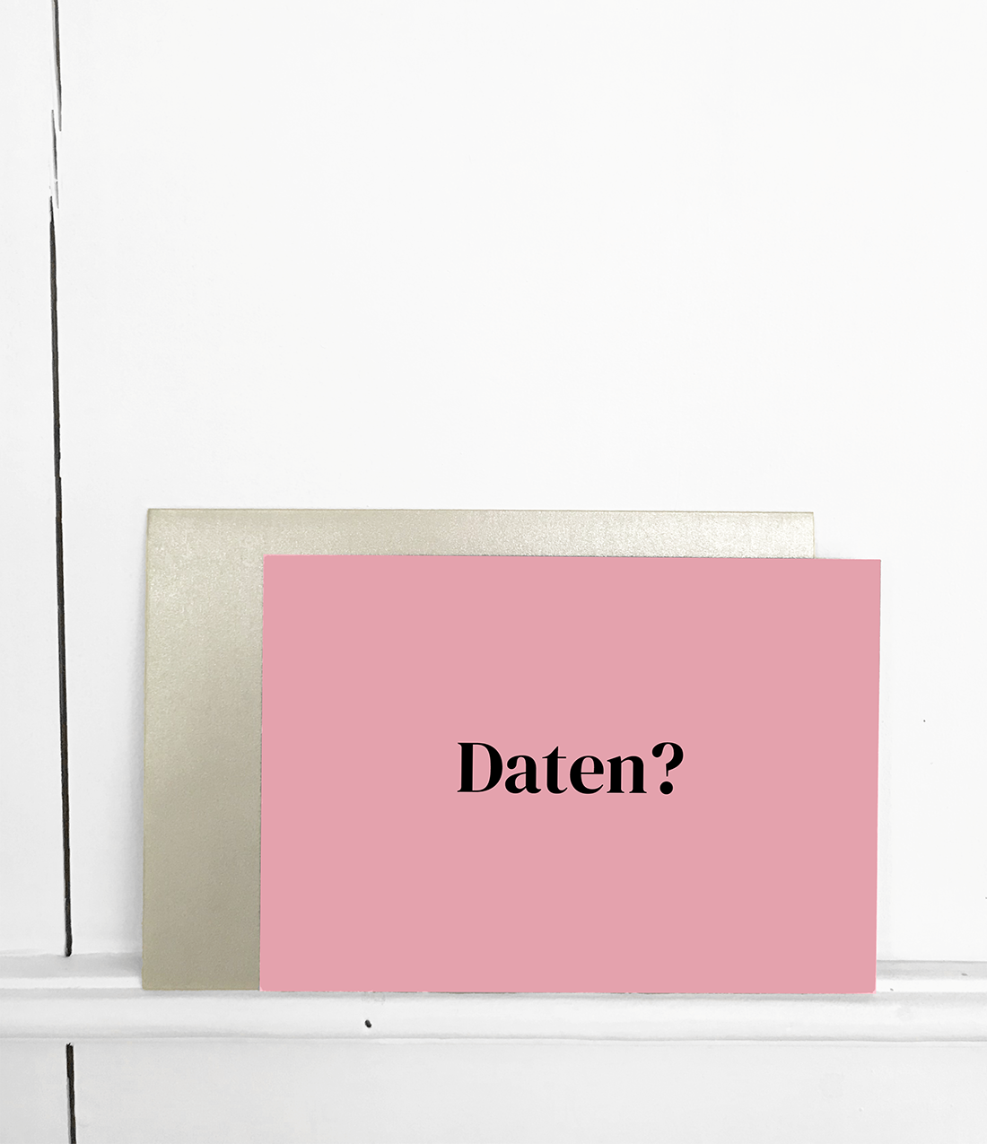 Wenskaart met envelop Daten