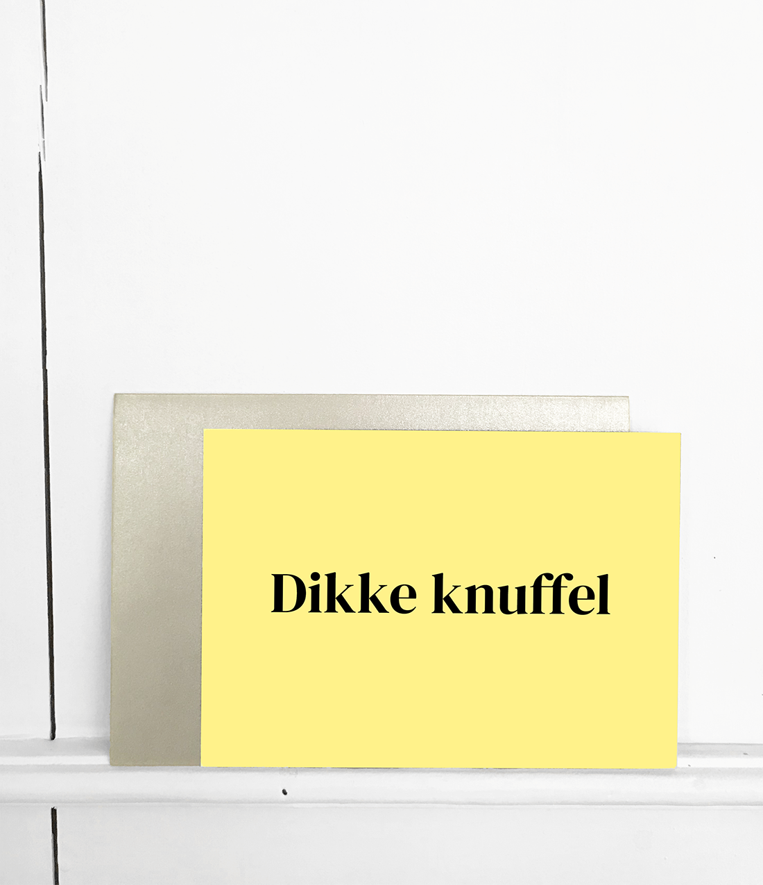 Wenskaart met knuffel Dikke knuffel