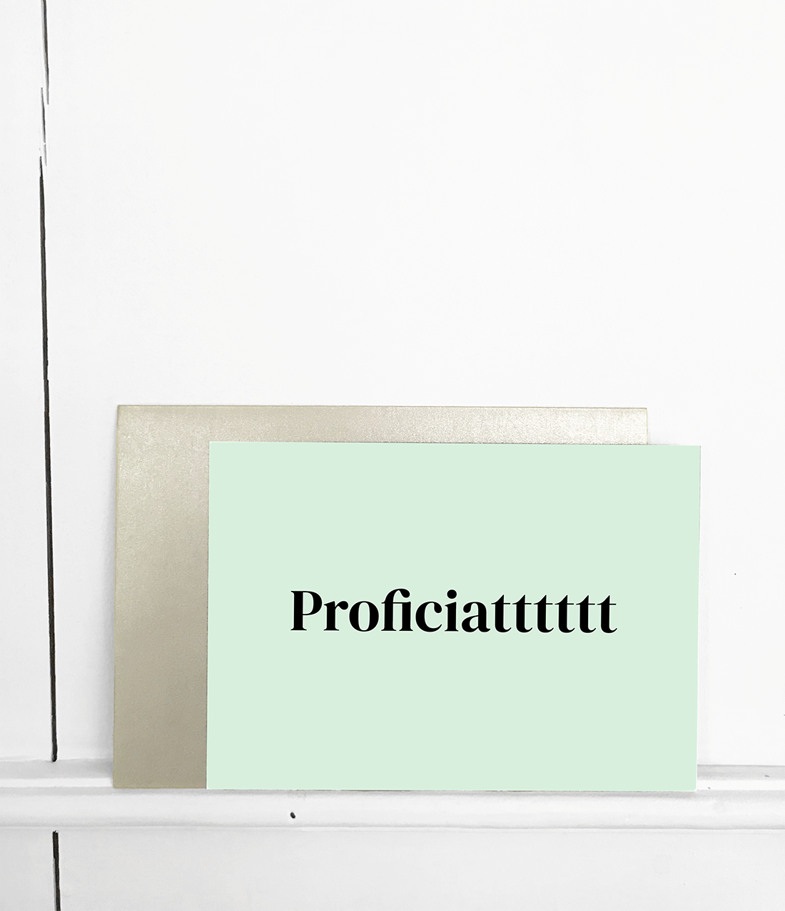 Wenskaart met envelop Proficiatttttt