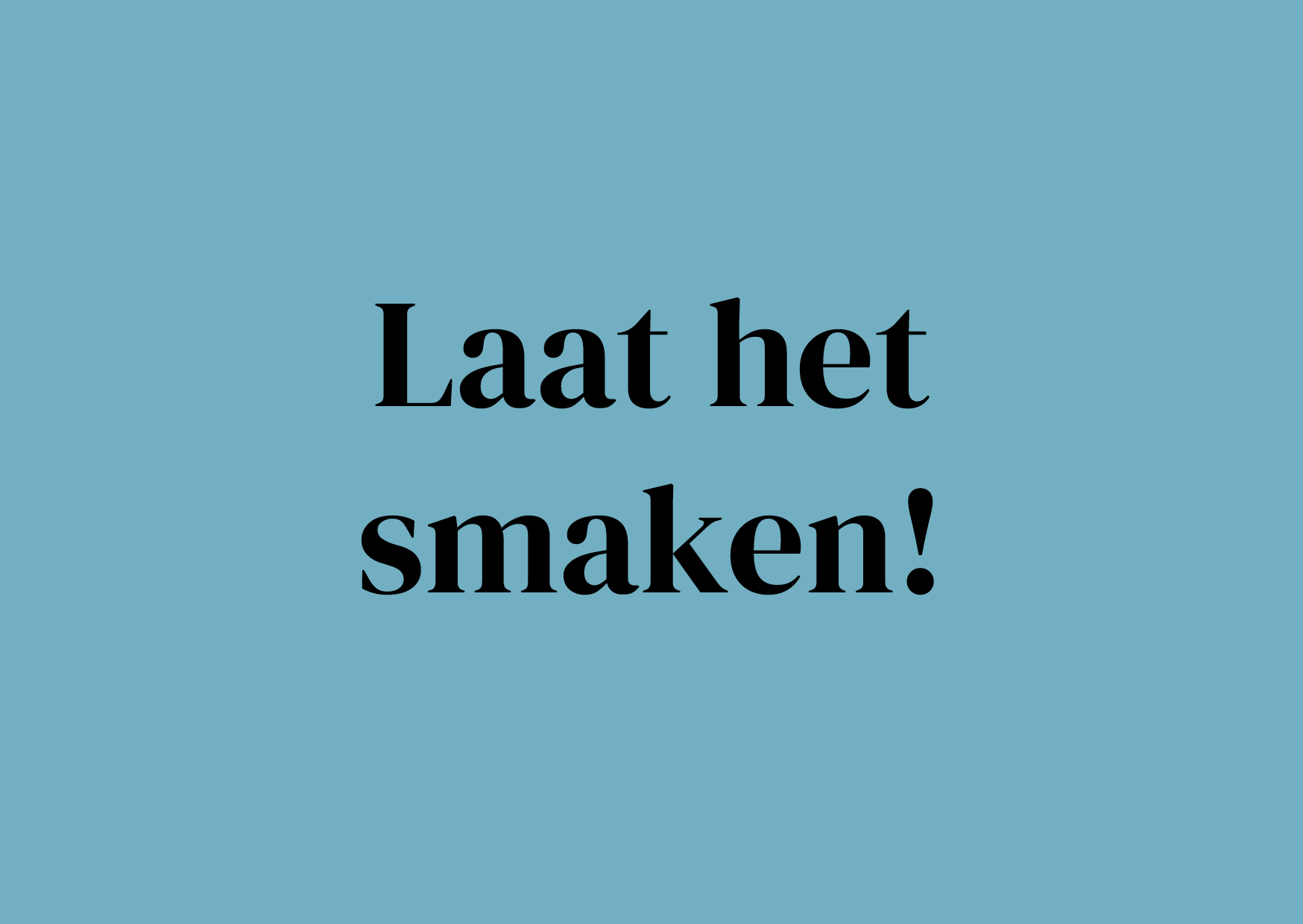 Wenskaart Laat het smaken