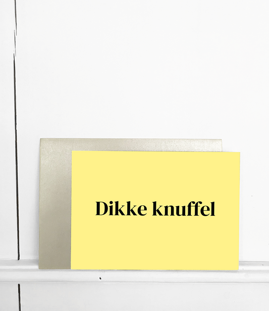 Wenskaart met knuffel Dikke knuffel