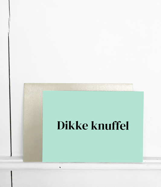 Wenskaart met envelop Dikke knuffel