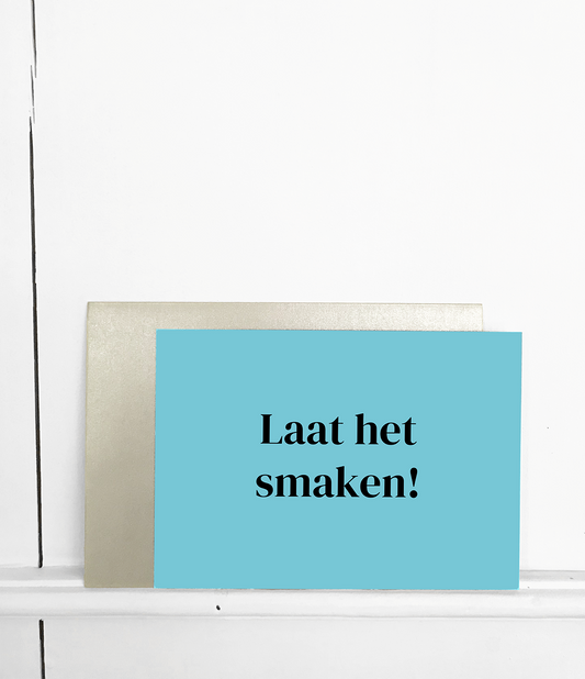 Wenskaart met envelop Laat het smaken